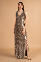 Golden Metallic Gown3470 video